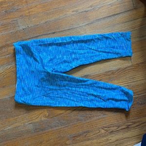 Blue workout leggings